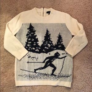 J.Crew ski sweater black/white size small